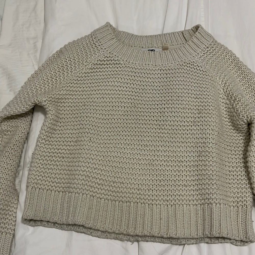 Chunky cream knit sweater